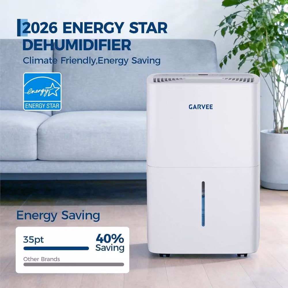 London Boutique 20L/Day Dehumidifier with 5.5L Water Tank and 24-Hour Timer in White – 3