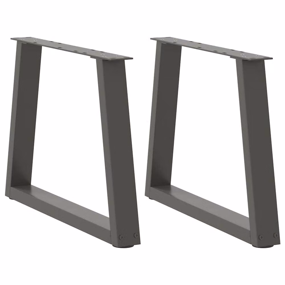 Berkfield Home V-Shape Dining Table Legs, 2 Pieces, Anthracite Grey Steel, H: 42-43.3 x W: 60 cm – 1