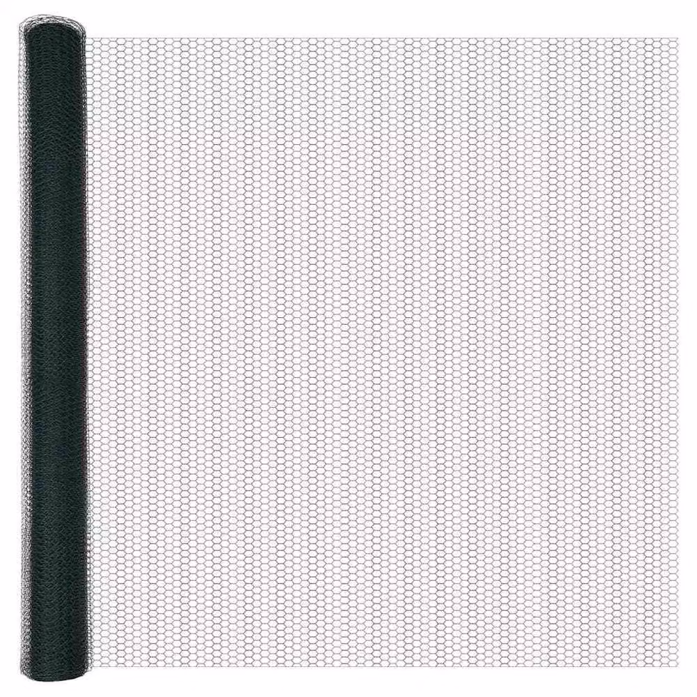 Berkfield Home Green Steel Hexagon Fence, 1.6 x 25 m – 3