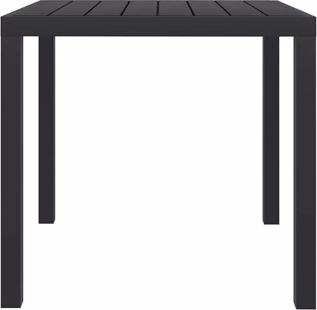 Berkfield Home Square Garden Table in Black Aluminium and WPC, W/D/H: 80 x 80 x 74 cm – 1