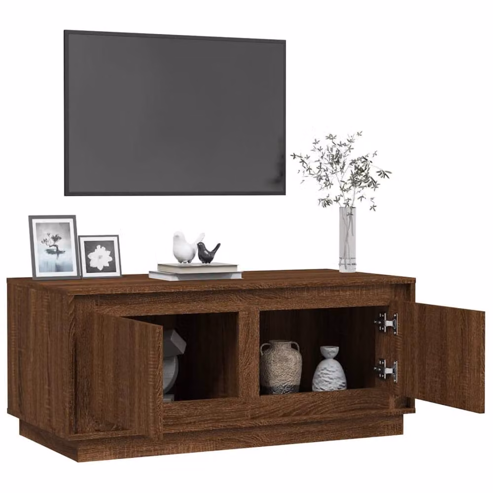 Berkfield Home Modern Brown Oak Decorative Coffee Table, W/D/H: 102 x 50 x 44 cm – 3