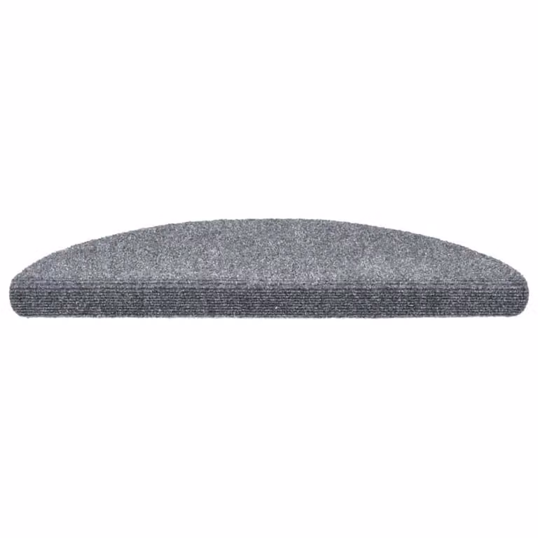 Berkfield Home Self-adhesive Stair Mats, 5 Pieces, Light Grey, W/D/H: 56 x 17 x 3 cm