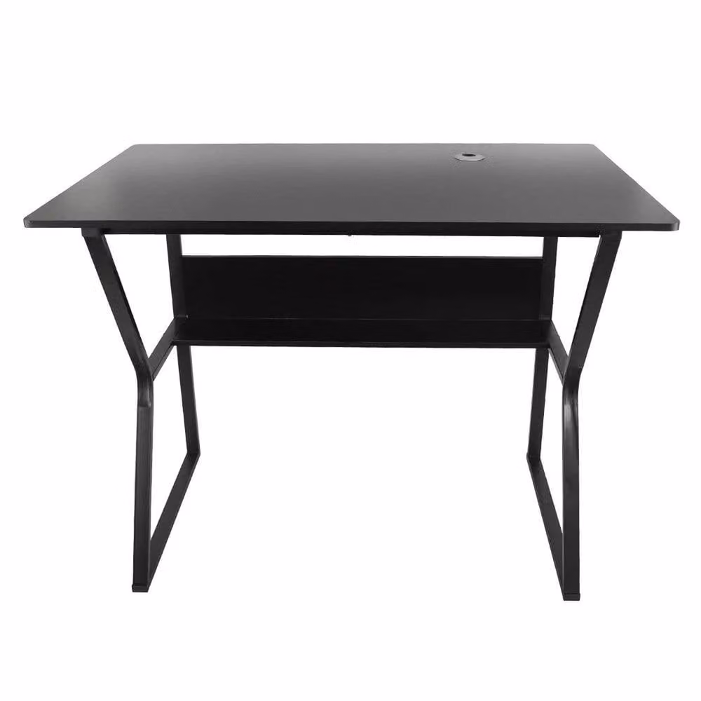 FORGEVIO Black Modern Computer Desk and Home Office Workstation – 1