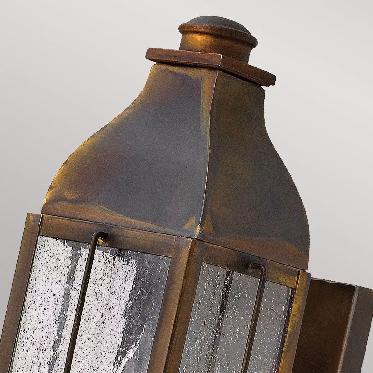 Netlighting Bingham Small Outdoor Wall Lantern Light in Brown with Transparent Glass and E14 Base, IP44 Rated – 2