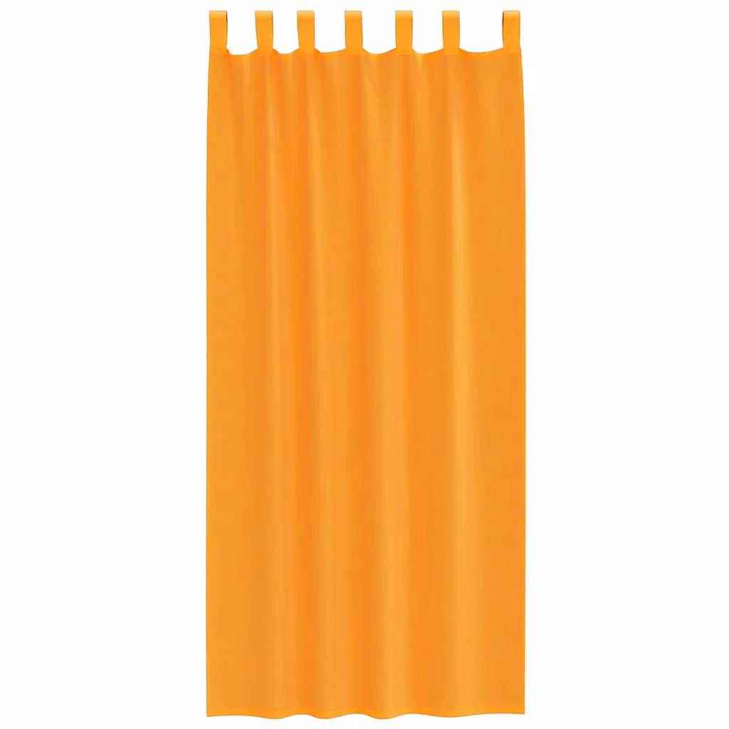 Berkfield Home Orange Voile Fabric Panel Curtains with Tabs, 2 Pack, W: 140 cm, H: 245 cm – 2