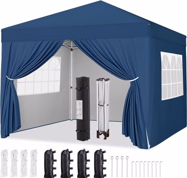 Yaheetech Heavy Duty Pop-up Outdoor Gazebo Canopy in Blue, 300 cm