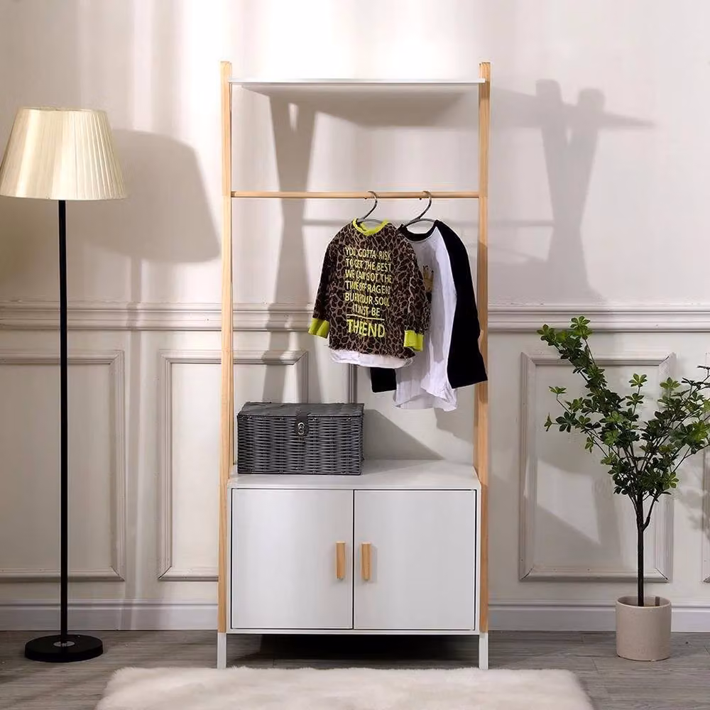FORGEVIO White Lacquered Hanging Clothes Rail and Bedroom Storage Teepee – 2