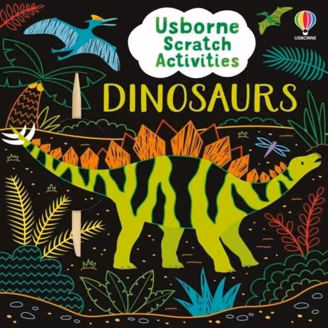 Usborne Sam Baer Scratch Activities Dinosaurs Multicolour Paperback Book