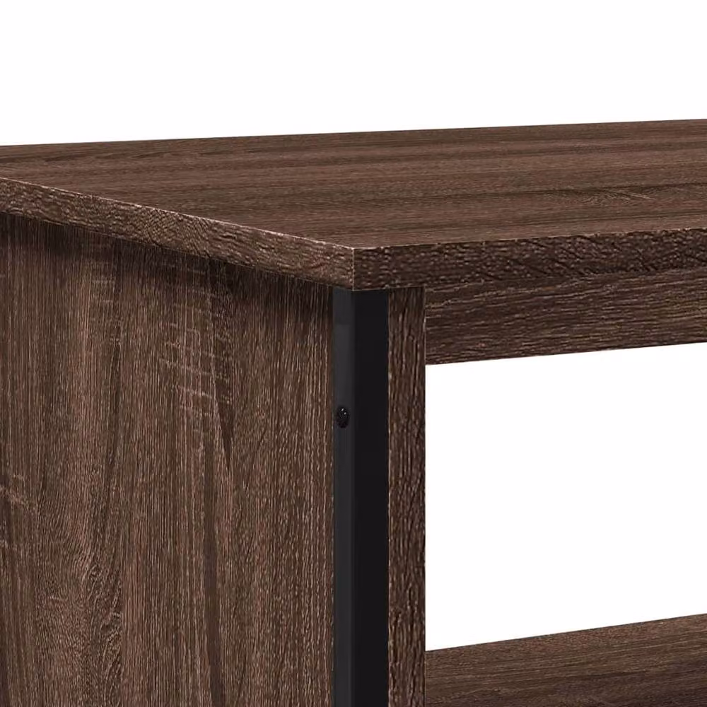 Berkfield Home Brown Oak Coffee Table, W: 75 cm, D: 51 cm, H: 40 cm – 7