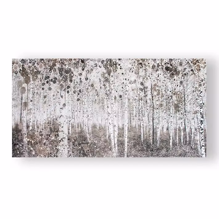 Art for the Home Beige Abstract Nature Watercolour Canvas Print on Wood – 2