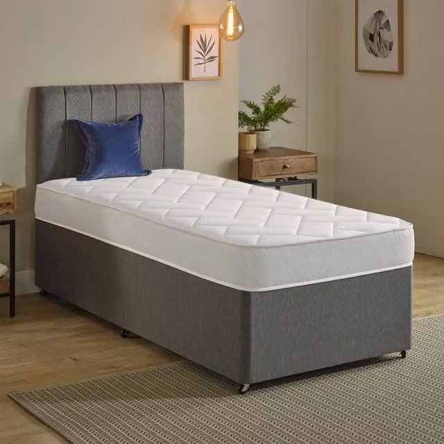 Starlight Beds Hybrid Spring and Memory Foam Mattress in White, EU Single