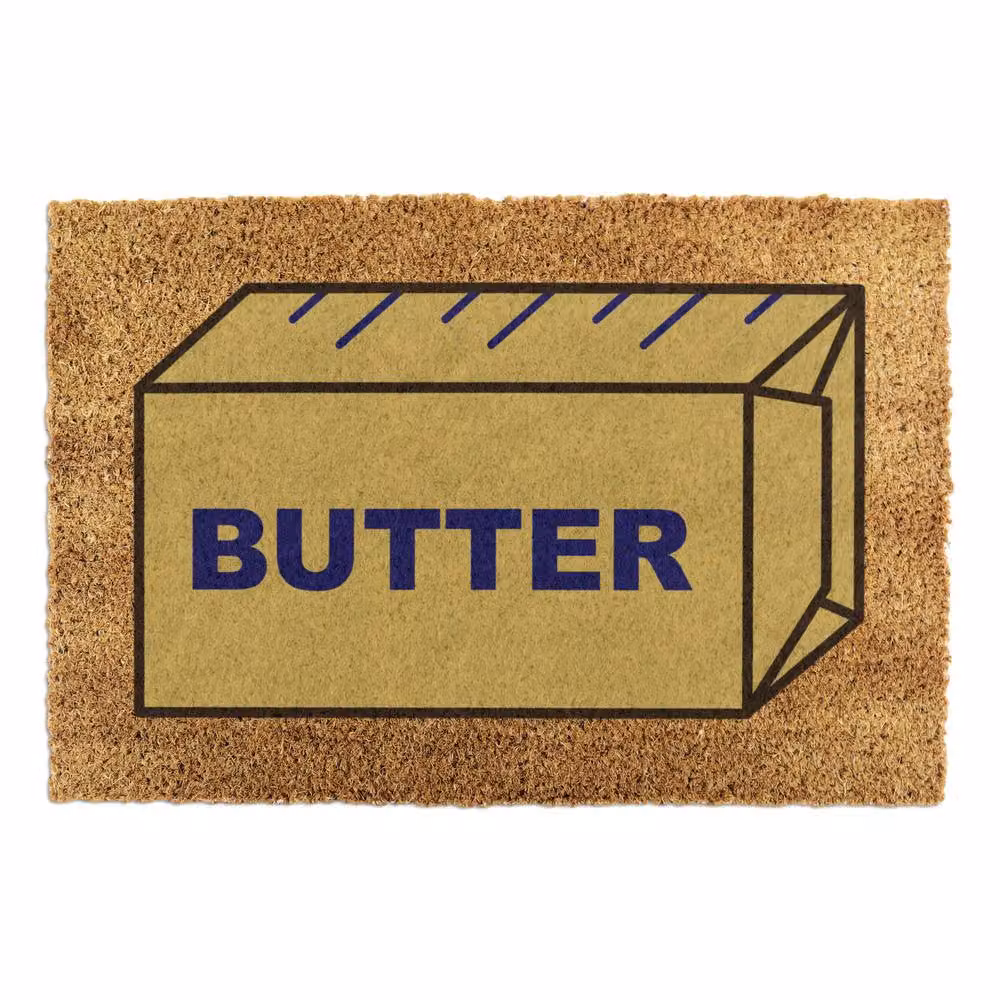 Artsy Mats Butter Block Coir Doormat in Brown, W/D: 60 x 40 cm – 4