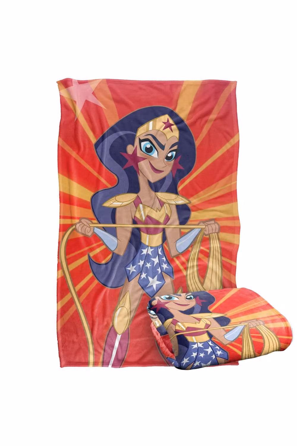Warner Bros. Wonder Woman Silky Touch Super Soft Fluffy Throw Blanket, Multicolour, Large – 2