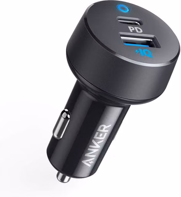 Anker Powerdrive PD A2721GF1 Car Charger with USB-C in Black and Grey