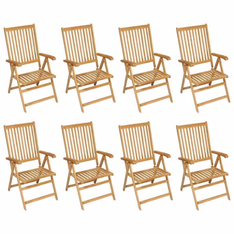 Berkfield Home Beautiful 9 Piece Garden Dining Set in Brown Solid Teak Wood