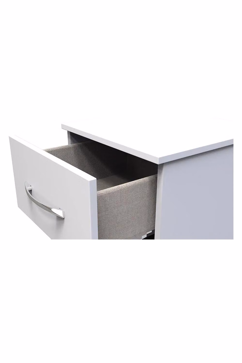 Avon 2 Drawer Bedside Cabinet in White Matt – 3