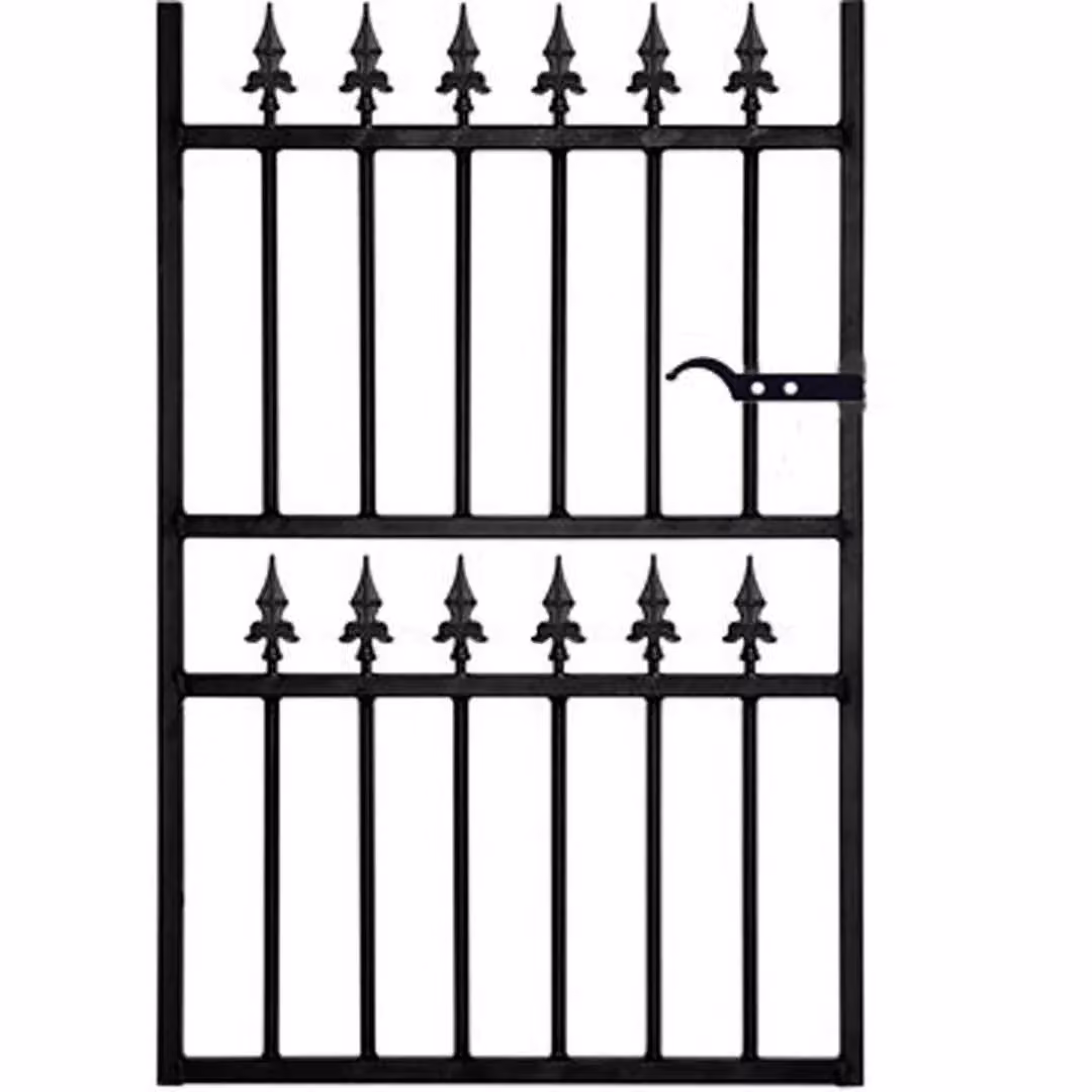 Burbage Iron Craft Corfe Premium Range Spear Top Single Gate in Black, W: 106.7 cm, H: 116.8 cm – 2