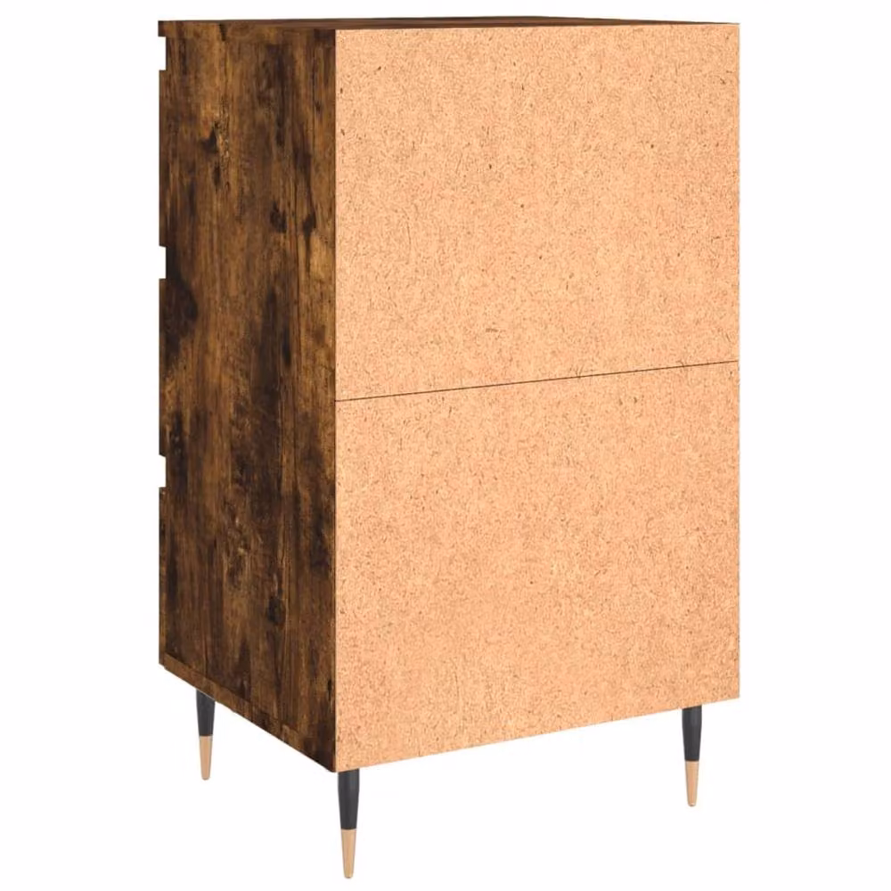 Berkfield Home Elegant Bedside Cabinets, 2 Piece Set in Smoked Oak Brown, W/D/H: 40 x 35 x 69 cm – 5