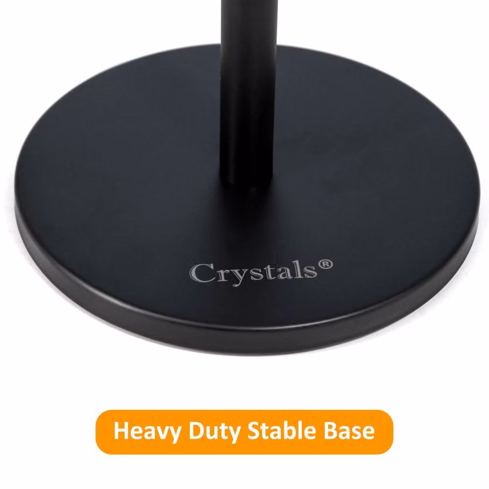 FLAVORA Black 2-in-1 Freestanding Toilet Paper Holder with Spare Roll Holder, Stainless Steel, W: 180 cm, H: 180 cm – 3