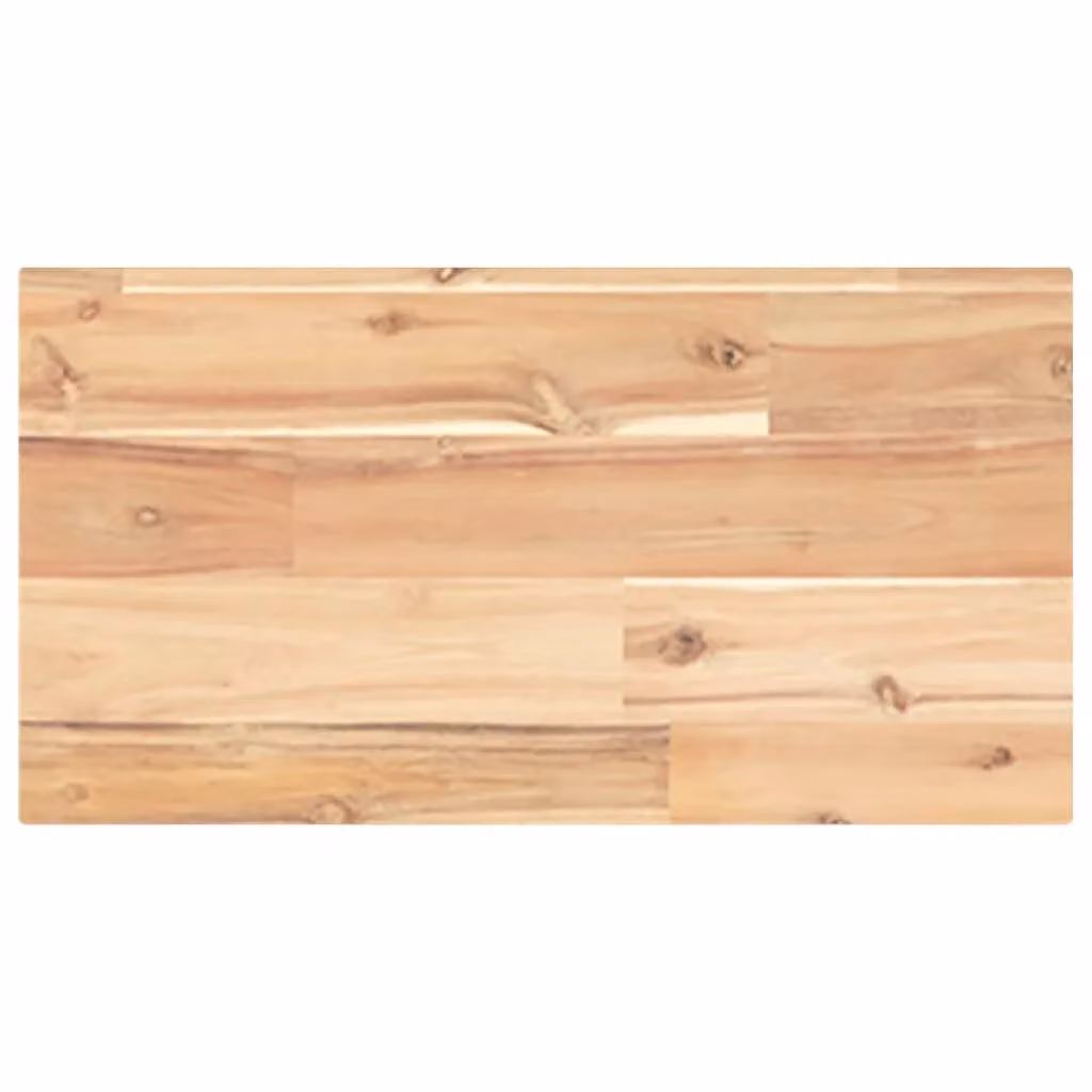 Berkfield Home Floating Shelf in Brown Untreated Solid Acacia Wood, W/D/H: 60 x 20 x 2 cm