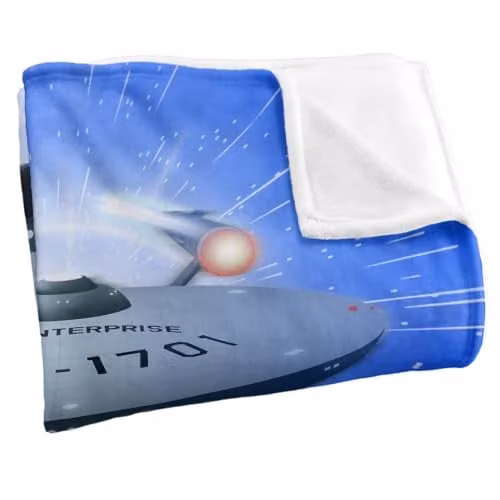 Star Trek Super Soft Fleece Throw Blanket, White, W/D: 152 x 127 cm – 2