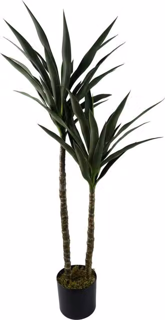 Yukka UV Resistant Green Plastic Tabletop Yucca Tree