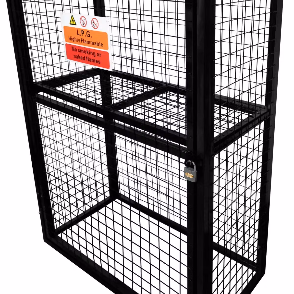 Monstershop Collapsible Mesh Gas Bottle Cage in Black, W/D/H: 184 x 116 x 57 cm – 6