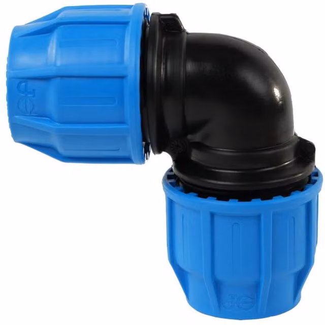 John Guest MDPE Compression Elbow 90 Degree 25mm Blue – 1