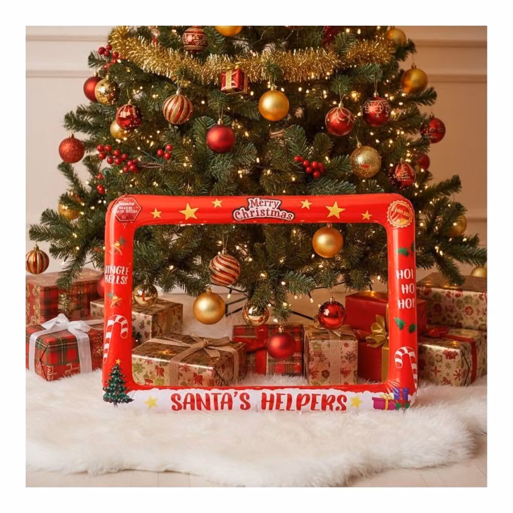 ILFD Group Ltd Red Christmas Photo Frame and Elf Hat Set for Adults – 3