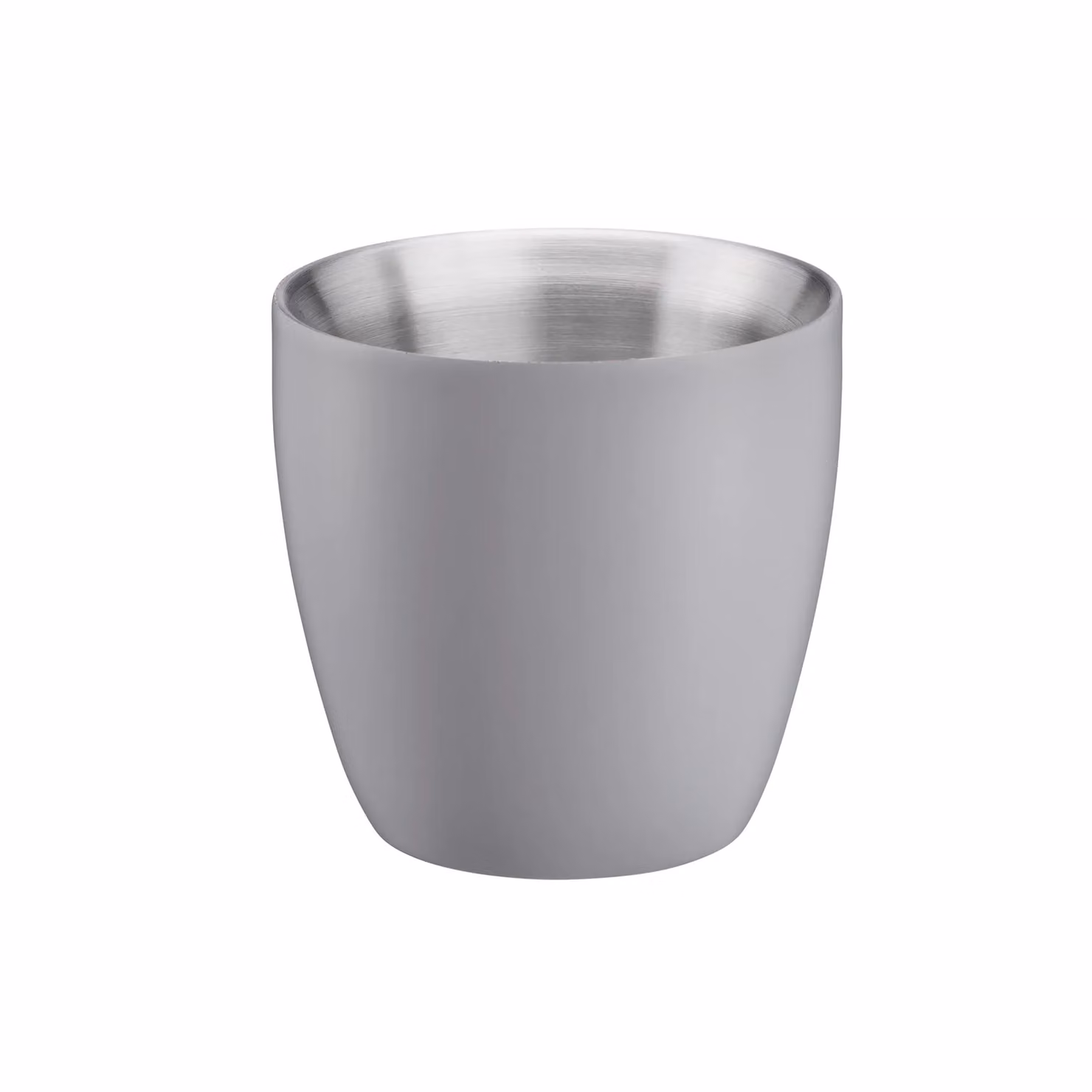 Cooks Professional Set of 2 Grey Stainless Steel Double Wall Insulated Espresso Coffee Cups, 90ml Capacity – 2