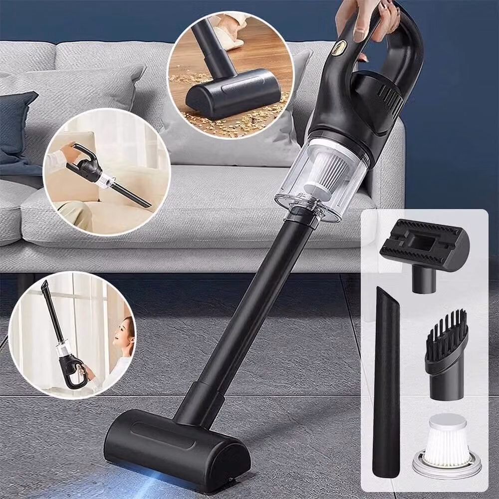 EONLION Black Wireless Handheld Car Vacuum Cleaner with Rechargeable Battery and Washable HEPA Filter, Length: 100 cm – 4