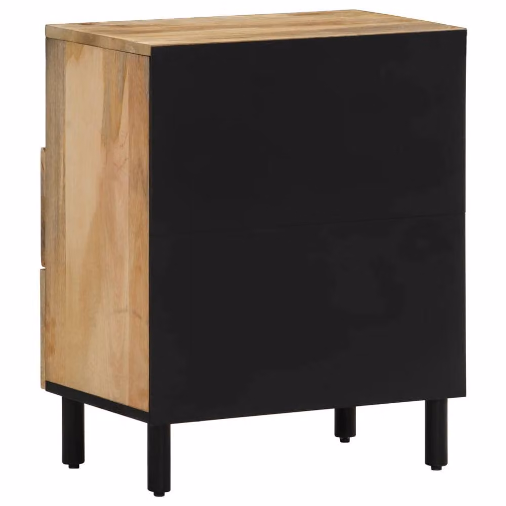 Berkfield Home Bedside Cabinet in Brown Solid Mango Wood, W/D/H: 50 x 33 x 60 cm – 5