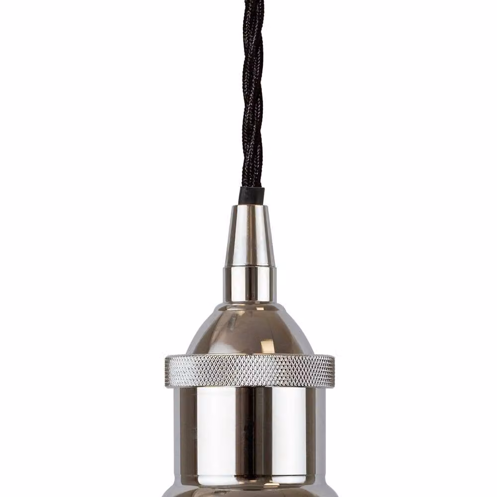 SE Home Chancery Navy Blue and Black Twisted Pendant Light in Nickel Finish – 1