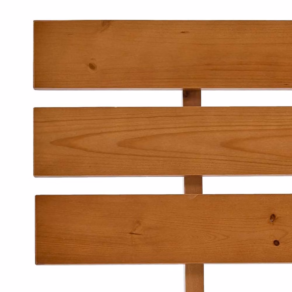 Berkfield Home Modern Bed Frame in Brown Solid Pine Wood, W/D/H: 90 x 200 x 66 cm – 4