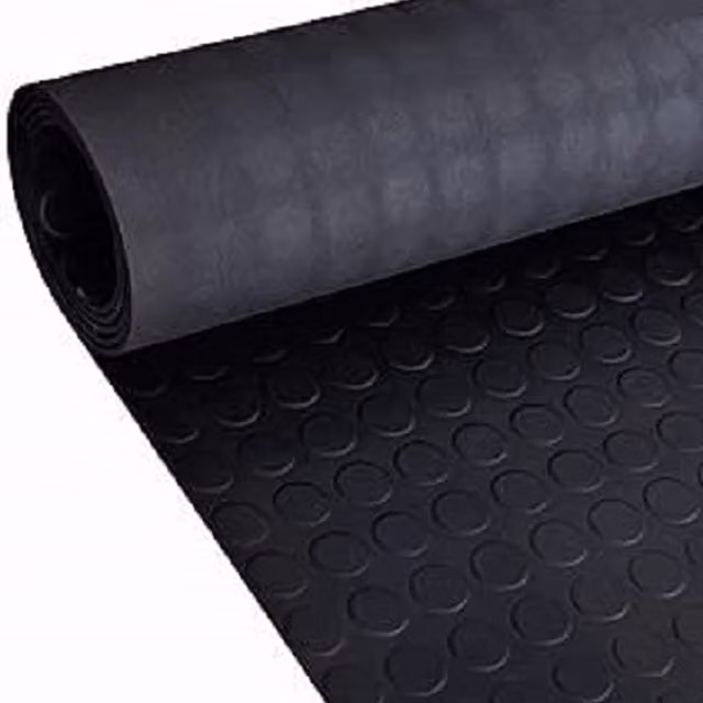 Ark Mat Plain Black Rubber Workshop Flooring Matting