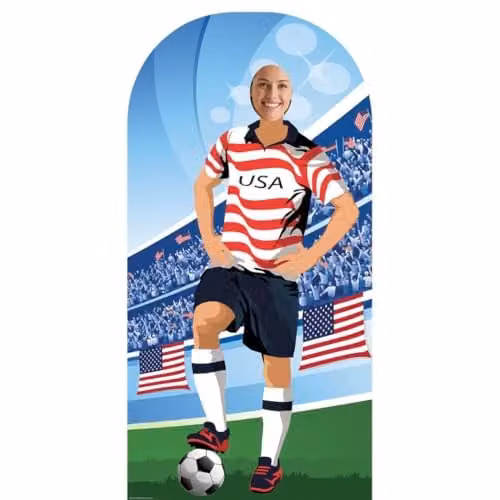 Star Cutouts USA World Cup 2026 Football Stand-In Cardboard Cutout, Multicolour Lifesize Party Photo Prop, Height: 190 cm