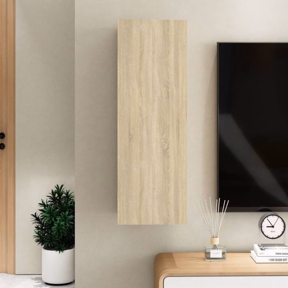 Berkfield Home TV Cabinet in Sonoma Oak, Beige, W/D/H: 30.5 x 30.0 x 90.0 cm – 3