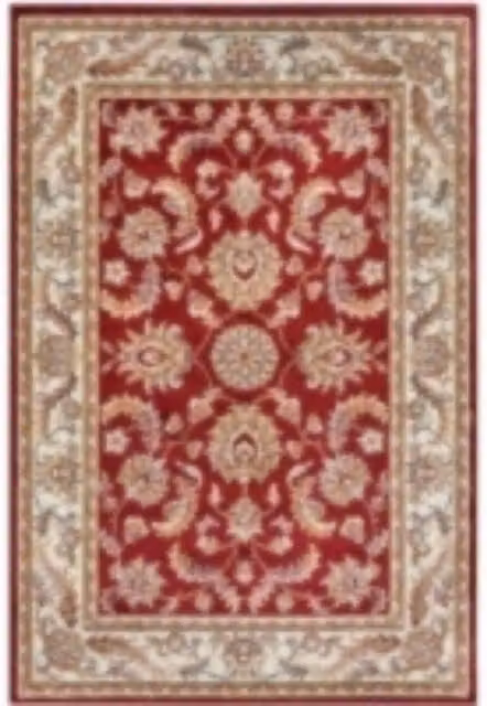 THE RUGS Reni Luxor Oriental Vintage Short Pile Living Room Rug in Red, W: 200 cm, L: 280 cm