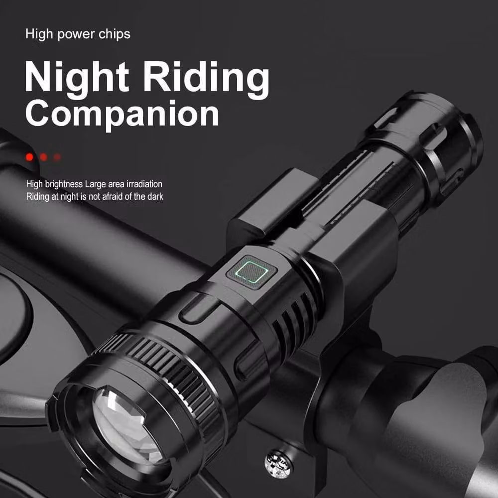 NESTLUNE USB Rechargeable Mini LED Torch in Black – 6