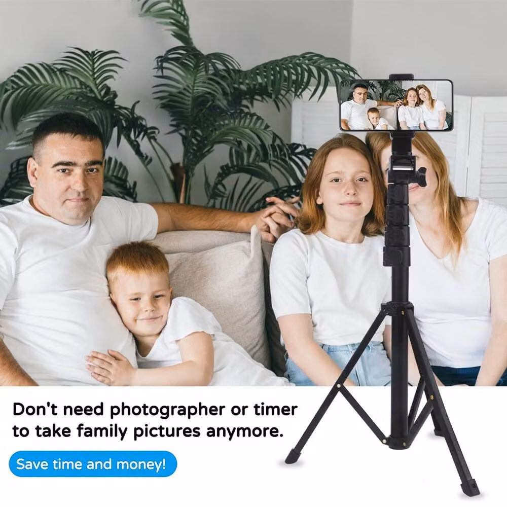 VOGREX Flexible Tripod Selfie Stick with Bluetooth Remote Holder Stand, Black – 3