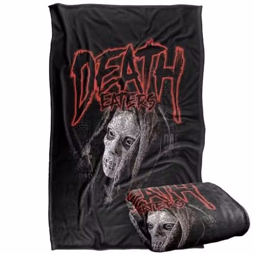 LOGOVISION Harry Potter Death Eaters Mono Face Super Soft Fleece Throw Blanket, Multicolour, W: 91 cm, D: 147 cm – 1