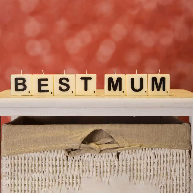 Boxer Gifts S Letter Wax Candle in White
