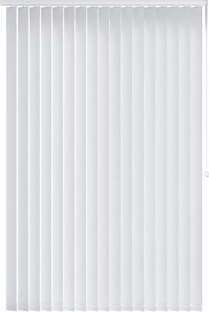Terrys Made to Measure Semi-Transparent White Wood Vertical Blind