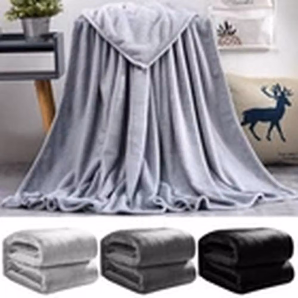 Havendro Silver Luxury Mink Blanket, Grey Faux Fur Fleece Throw, W: 200 cm, D: 230 cm – 2