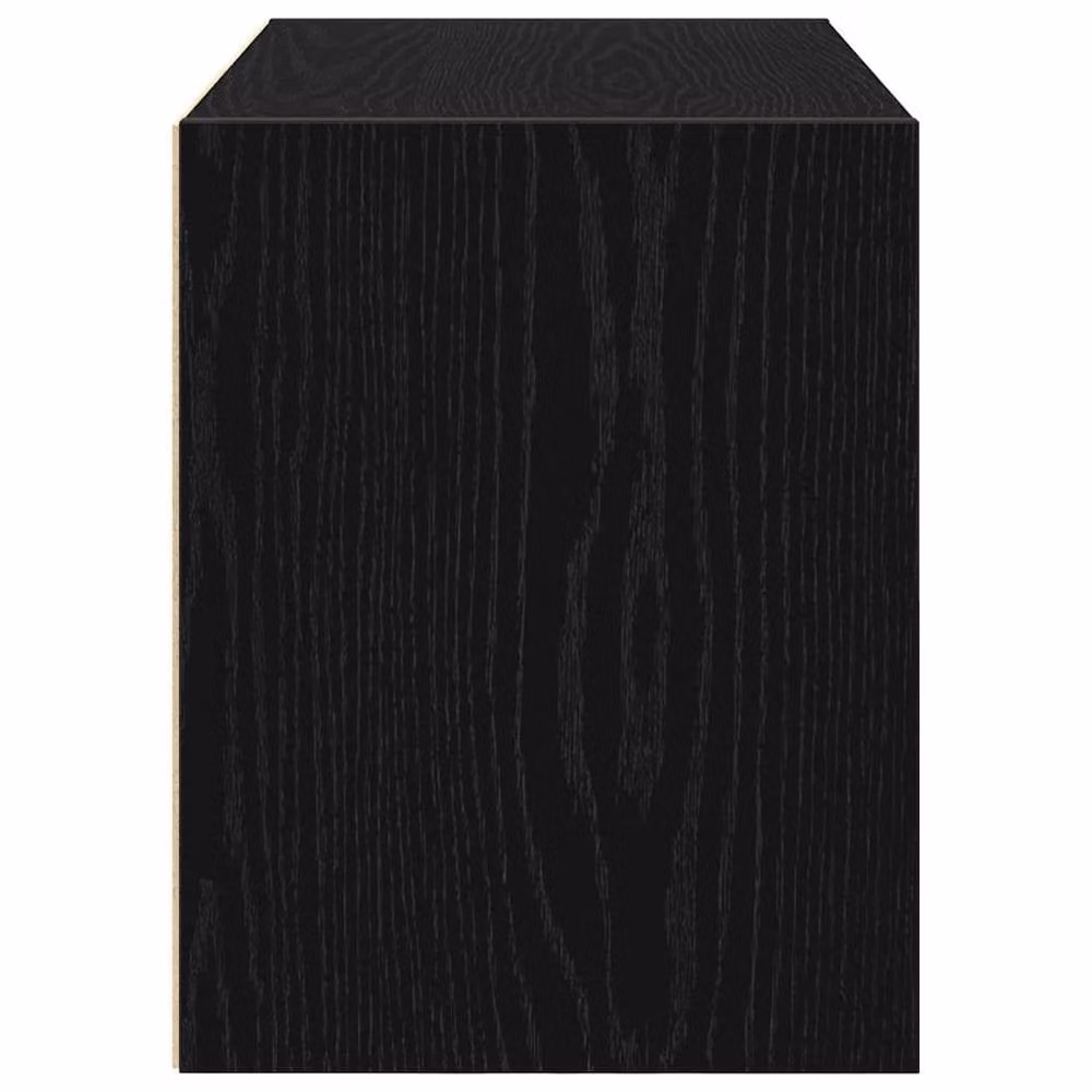 Berkfield Home Black Oak 2 Drawer Cabinet W: 60 cm, D: 31 cm, H: 40 cm – 4