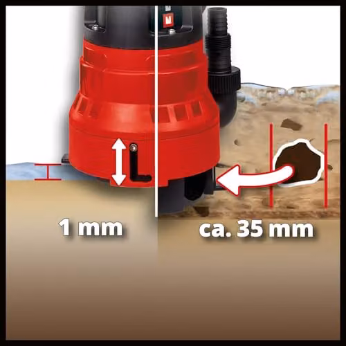 Einhell 2-in-1 Clean and Dirty Water Submersible Pump, 700W, Red and Black – 4