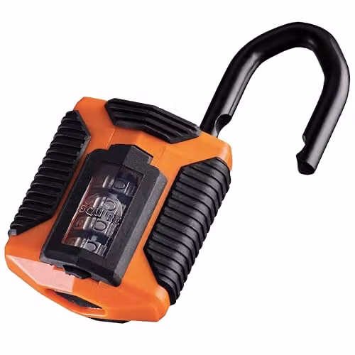 Squire Heavy Duty 4 Wheel Combination Padlock CP50, Orange, 50mm – 2