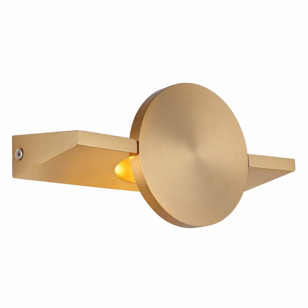 Netlighting Jasper LED Wall Lamp in Matt Brass and Gold with Warm White 3000K Light