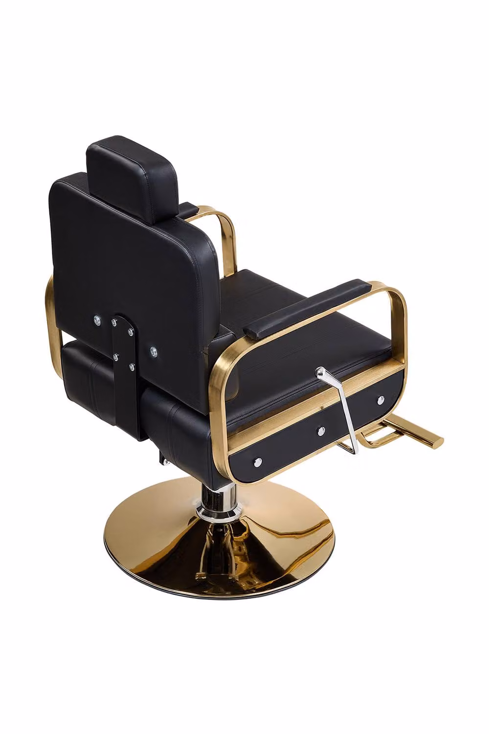 Living and Home Height Adjustable Reclining Swivel Salon Barber Chair in Black – 3