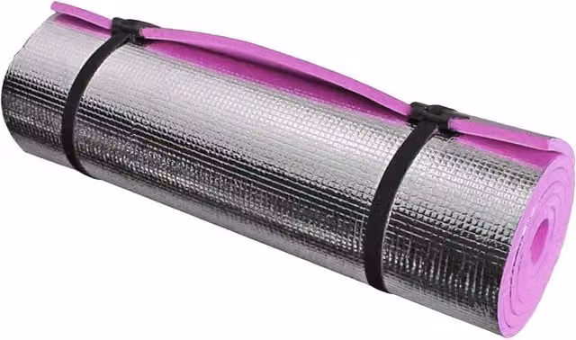 MANTRARAJ Pink Waterproof EVA Foam Camping Mat, Large Insulated Roll Up Yoga Mat